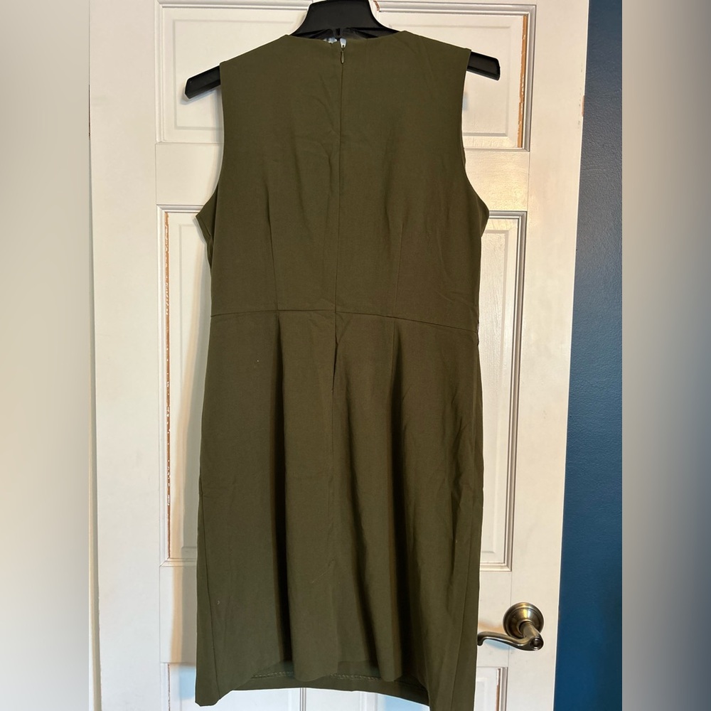 Olive green dress size 16 - Picture 2 of 5